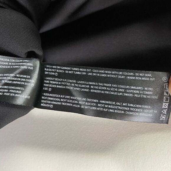 KEEPSAKE Own It Gown Womens 6 Black Satin Long Sleeve V-Neck A-Line - Picture 15 of 15